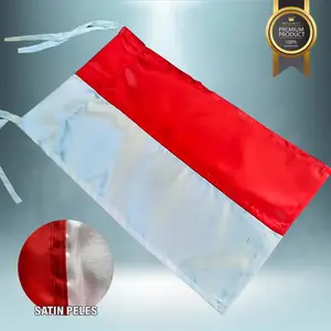 Bendera Merah Putih 15 x 22 cm, 20 x 30 cm, 30 x 45cm , Bendera Indonesia ( Bahan Satin Peles, Ukuran kecil, Bendera Lapangan, Bendera Upacara, Bendera 17 agustus )
