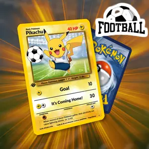 KARTU POKEMON TCG HOLOGRAM SPECIAL - PIKACHU WITH ENGLAND JERSEY