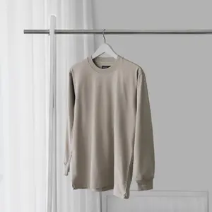 Kaos Polos Lengan Panjang SINONIMS Long Sleeve T-shirt Grey Peanut