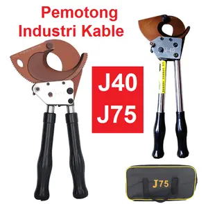 J40 J75 Alat Pemotong Kabel Manual Pemotong Kabel Ratcheting Ratchet Cutting Rang Max 300mm2 3x120mm2