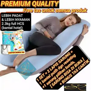 bantal hamil dan menyusui premium sarung bisa di lepas & di cuci free tas | bantal anti pegal & sakit pinggang saat hamil