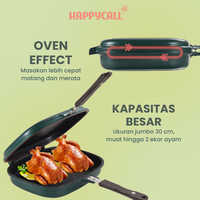 Gambar [Exclusive Trade In] Happycall Double Pan Titanium Jumbo Grill 30cm Green dari Happycall Indonesia Kota Administrasi Jakarta Timur 4 Tokopedia