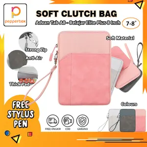 Sleeve Advan Tab A8 8004 - Belajar Elite Plus 8 Inch 2022 Clutch Bag Tas Pouch Medium Sarung Cover Skin Tablet Laptop iPad 7 - 8 Inch