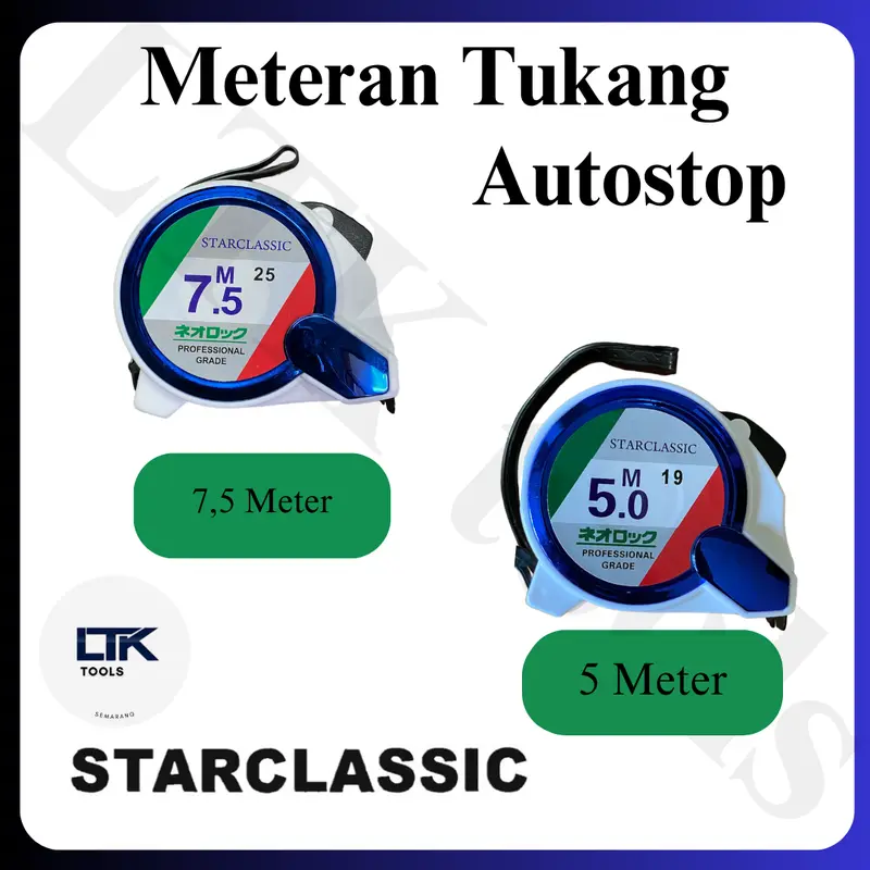Meteran Tukang/ Measuring Tape/ Meteran PVC Merek Starclassic 0