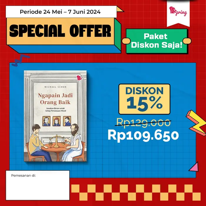 Gambar PRE ORDER Buku Self Improvment - Ngapain Jadi Orang Baik - Michael Schur - Penerbit Spring - Bumifiksi (24 Mei - 7 Juni 2024) dari BumifiksiJogjakarta Kab. Sleman 4 Tokopedia