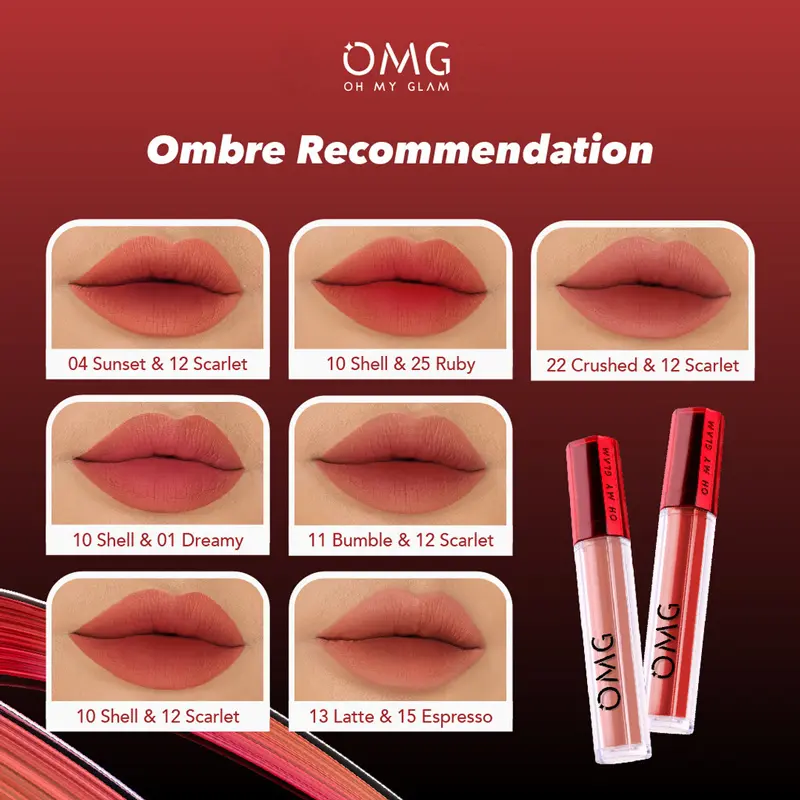 OMG LIP CREAM MATTE Kiss Ombre Halal BPOM 2