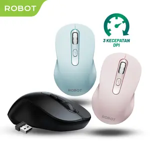 Mouse Wireless ROBOT M206 2.4GHz Optical 1600DPI Garansi 1 Tahun