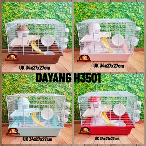 H3501 Dayang Kandang Hamster Bertingkat 1 Set Uk 34x27x27cm Hamster Cage
