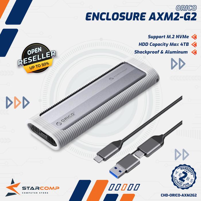 Gambar ORICO AXM2-G2 M.2 NVMe Case External SSD Enclosure Silicone Protective Case Shockproof - AXM2-G2 dari Starcomp Purwokerto Kab. Banyumas Tokopedia