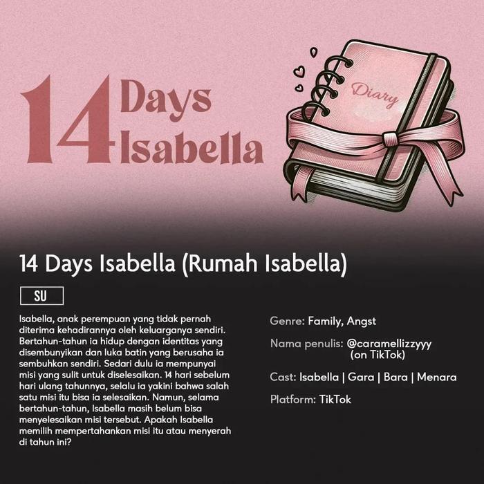 Gambar Pre Order - Buku Novel - 14 Days Isabella - Caramel - Akad - Bumifiksi dari Bumi Fiksi Makassar Kota Makassar Tokopedia