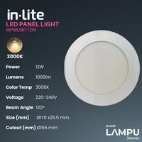 Gambar INLITE Led Panel Inbow Bulat 12watt LED 220V 220volt 12W round - 3000K dari Pusat Lampu Jakarta Kota Administrasi Jakarta Pusat 4 Tokopedia