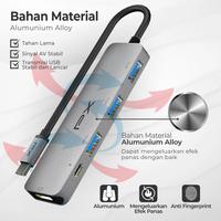 Gambar USB Hub Converter Type C Hub Adapter Laptop Macbook Ipad Tablet Type C 3.1 to HDMI 4K USB 3.0 Type C Power Delivery 100W 5 Port 5 in 1 PX UCH150 dari PX Official Store Kota Administrasi Jakarta Utara 5 Tokopedia