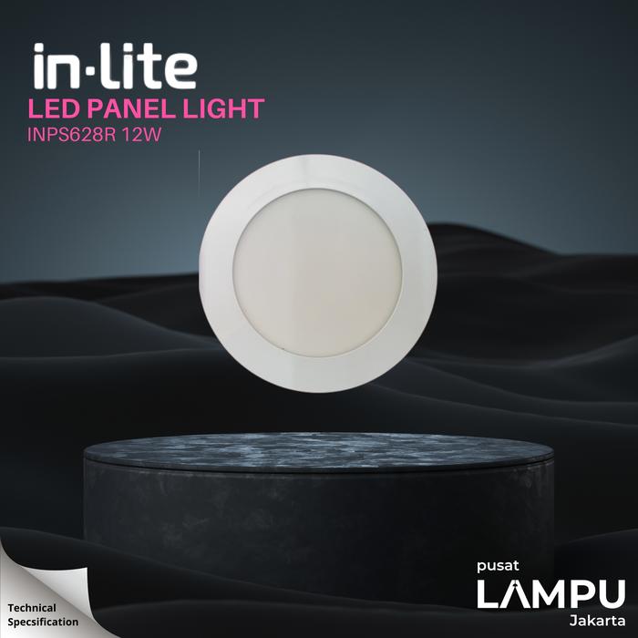 Gambar INLITE Led Panel Inbow Bulat 12watt LED 220V 220volt 12W round - 3000K dari Pusat Lampu Jakarta Kota Administrasi Jakarta Pusat Tokopedia