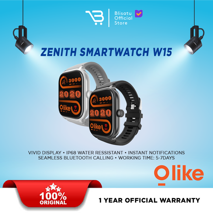 Gambar Olike Zenith Smarthwatch IP68 Water Resistant Bluetooth Call W15 - Hitam dari Blisatu.id Kota Administrasi Jakarta Pusat Tokopedia