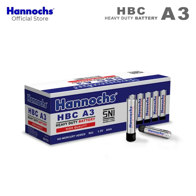 BATERAI HANNOCHS AA AAA BATRE HANNOCHS A2 A3 HEAVY DUTY BATTERY HANNOCHS BATREI 5
