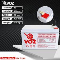 Gambar VOZ Battery 12V 7.2AH Deep Cycle VRLA Aki Baterai Kering 7.2 ah 12 V dari outletPC.id Kota Medan 2 Tokopedia