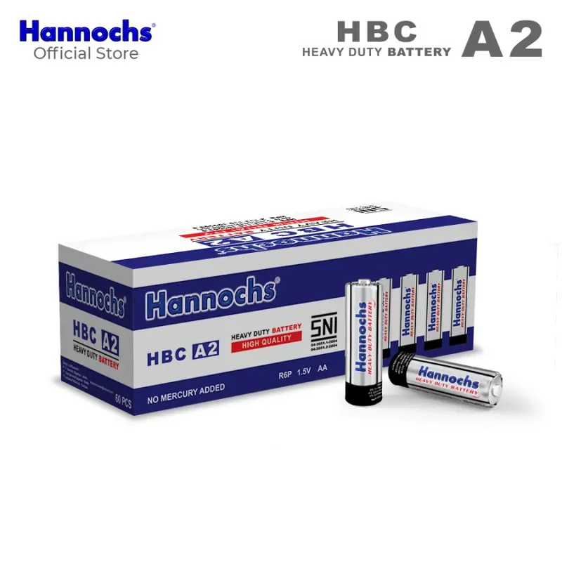 BATERAI HANNOCHS AA AAA BATRE HANNOCHS A2 A3 HEAVY DUTY BATTERY HANNOCHS BATREI 2
