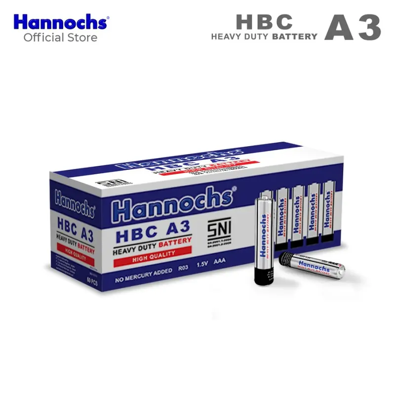 BATERAI HANNOCHS AA AAA BATRE HANNOCHS A2 A3 HEAVY DUTY BATTERY HANNOCHS BATREI 4