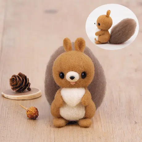 DIY kit needle felting wool craft aclaine squirrel 441-600