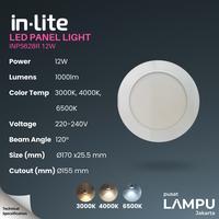 Gambar INLITE Led Panel Inbow Bulat 12watt LED 220V 220volt 12W round - 3000K dari Pusat Lampu Jakarta Kota Administrasi Jakarta Pusat 2 Tokopedia
