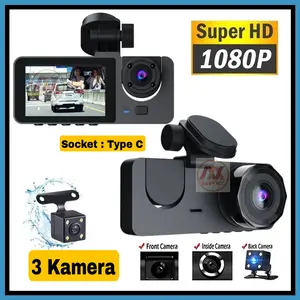KAMERA MOBIL 3 KAMERA FHD NIGHT VISION LCD 2in DVR DASHCAM Y15
