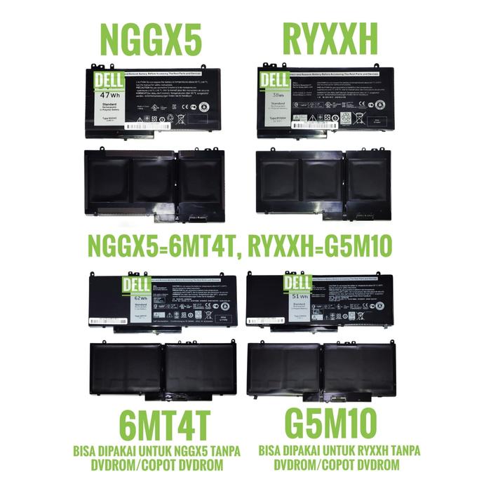 Gambar BATERAI DELL E5450 E5250 E5470 E5270 G5M10 ORI dari OMEGA PART Kota Tangerang Tokopedia