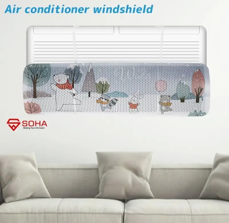 ART-032 Talang AC Reflektor Penutup penahan hembusan Angin air Screen 5