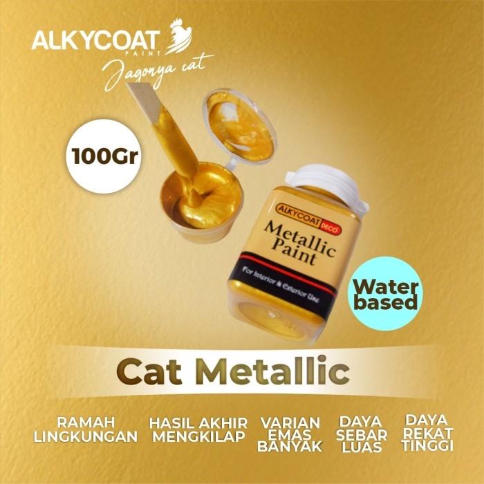 Gambar Alkycoat Deco Metallic Paint Cat Dekoratif Metalik 100g - G871 (Gold) dari ALKYCOAT Paint Kab. Sidoarjo Tokopedia