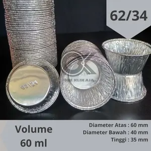 Cup Aluminium 62 / 34 (RV - 48) per slop 100bh tanpa tutup
