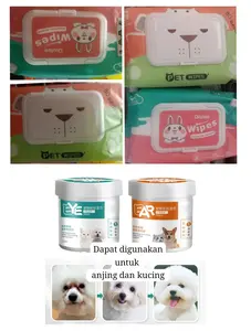 Tisu Basah mata/Tisu Basah telinga/Tisu Basah Anjing Tisu Khusus Anjing Kucing Tissue Anjing Tissue Kucing Pet Wipes Premium Safe for PET