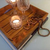 Gambar Leolle Bali Nampan Kayu Jati Square Strip 25cm | Baki Saji Kotak Kayu Jati Solid Handmade | Serving Tray Minimalis Estetik Cafe & Villa | Tatakan Kayu Saji Minuman & Snack | Nampan Dekoratif Meja Makan Premium | Wadah Organizer Kayu Jati Anti Lapuk dari Leolle Bali Kota Denpasar 2 Tokopedia