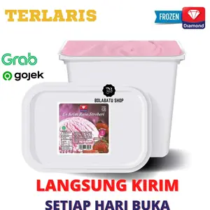 Es Krim Diamond Strawberry 8 Liter Pail (Ice Cream Stoberi) Langsung
