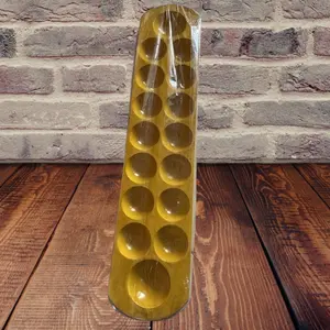 Congklak kayu coklat mengkilap +120pcs biji kerang