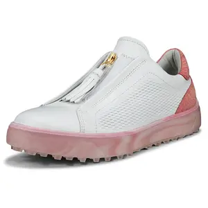 Sepatu golf Ladies ECCO Bright White Bubble Gum Limited