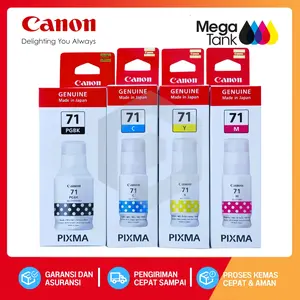 Canon PAKET 1 SET TINTA CANON GI 71 FOR PRINTER G1020 G2020 G2021 G3020 4 PCS Isi Ulang Garansi Asuransi Pengiriman Cepat Aman Made in Japan Mega Tank