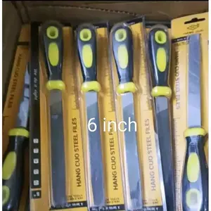 Kikir 6" inch gagang plastik - flat - 1/2 bulat - bulat -Segi tiga