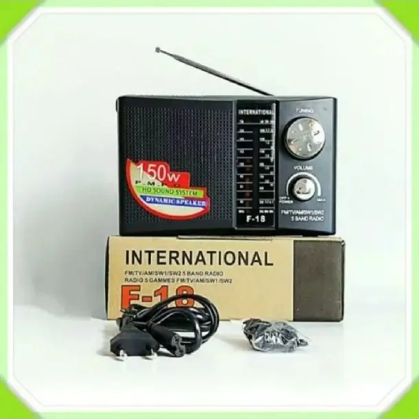 Radio FM/ AM/ TV/ SW1/ SW2 INTERNASIONAL F18 AC DC