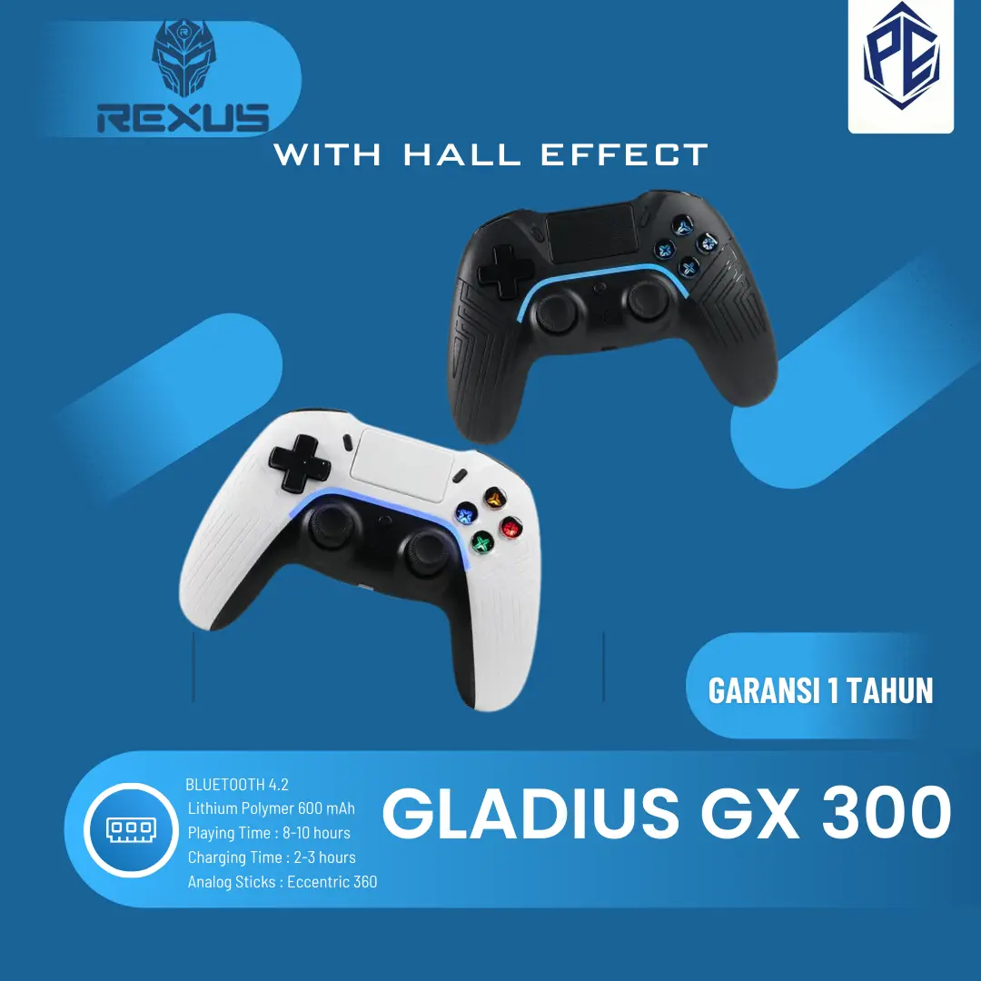 Rexus GX-300 / GX-300 Gen 2 V2 Gamepad Joystick Bluetooth Wireless
