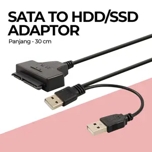 Kabel Sata To Usb 2.0 Hdd Or Ssd Adaptor 30cm Cc017 Black