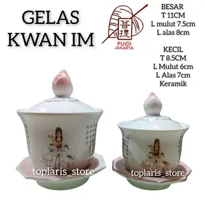 Gelas Sembahyang Kwan Im Putih 024