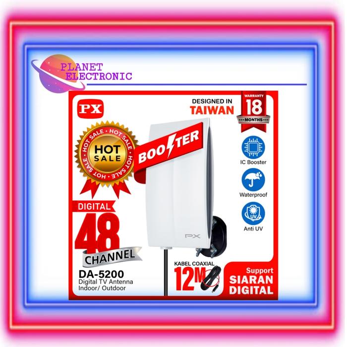 Gambar PX DA5200 ANTENA TV LUAR DALAM DIGITAL TV INDOOR OUTDOOR PX DA 5200 dari Planet Electronic . Kota Tangerang Selatan Tokopedia