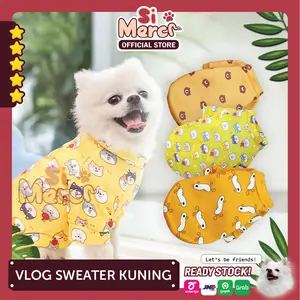 Si Merci Baju Anabul Kuning Sweater Anjing Kucing Korea Lucu Musim Dingin | Vlog Sweater
