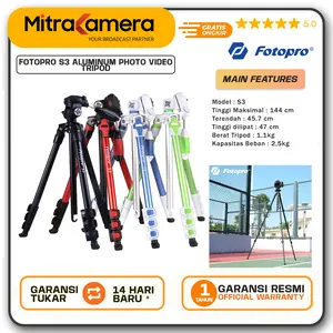 Fotopro S3 Aluminum Photo Video Tripod