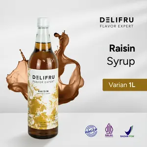 Raisin Syrup Delifru 1 Liter - Sirup Kismis / Rum Raisin