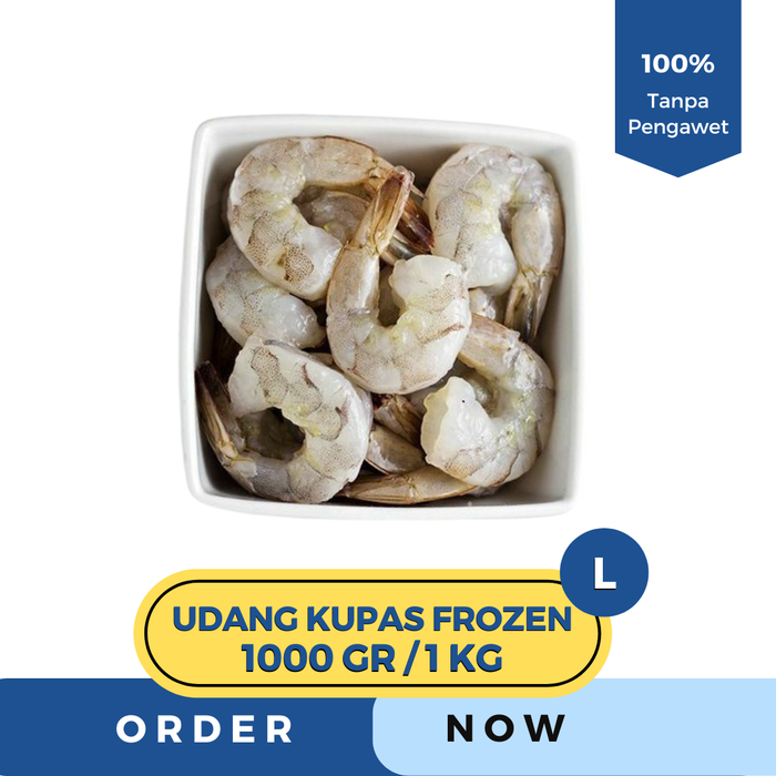 Gambar Udang Kupas Frozen / Udang Kupas Beku Ukuran L 1000 Gram/1 KG dari NM-Frozen Food Kota Malang Tokopedia