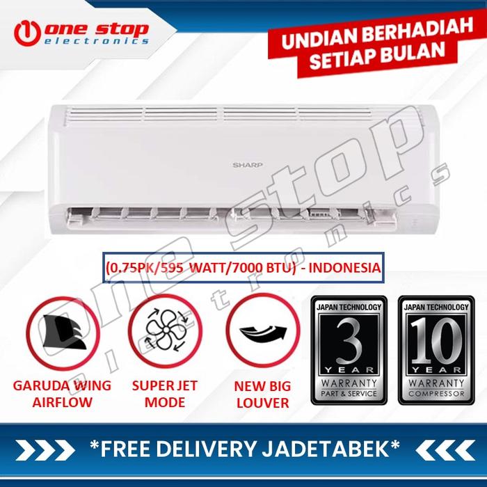 Gambar SHARP AH-A7BEY AC Split Standard R32 0.75PK | A7BEY2 - 7BEY - 7BEY2 dari OneStop Electronics Kota Administrasi Jakarta Utara Tokopedia