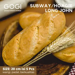 Hoagie Roll isi 5 pcs 20cm Roti Subway Bread Roti Long John Bread