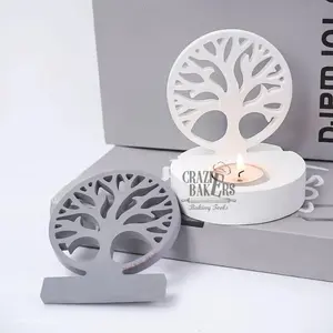 Cetakan Silikon Resin Mold Candle Holder Tree of Life Pohon