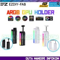 Gambar EZDIY FAB Stand Graphics Card Holder support Stand Adjustable Height with KNOT Type I GPU Holder - ARGB Black  dari Duta Mandiri Infokom Kota Administrasi Jakarta Pusat 1 Tokopedia