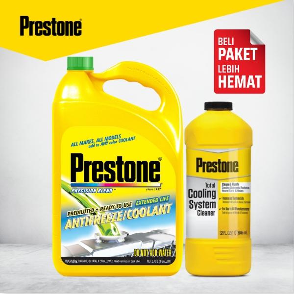 Prestone [BUNDLE] Ready To Use Green 3,78 L + Flush Cleaner 650 ml